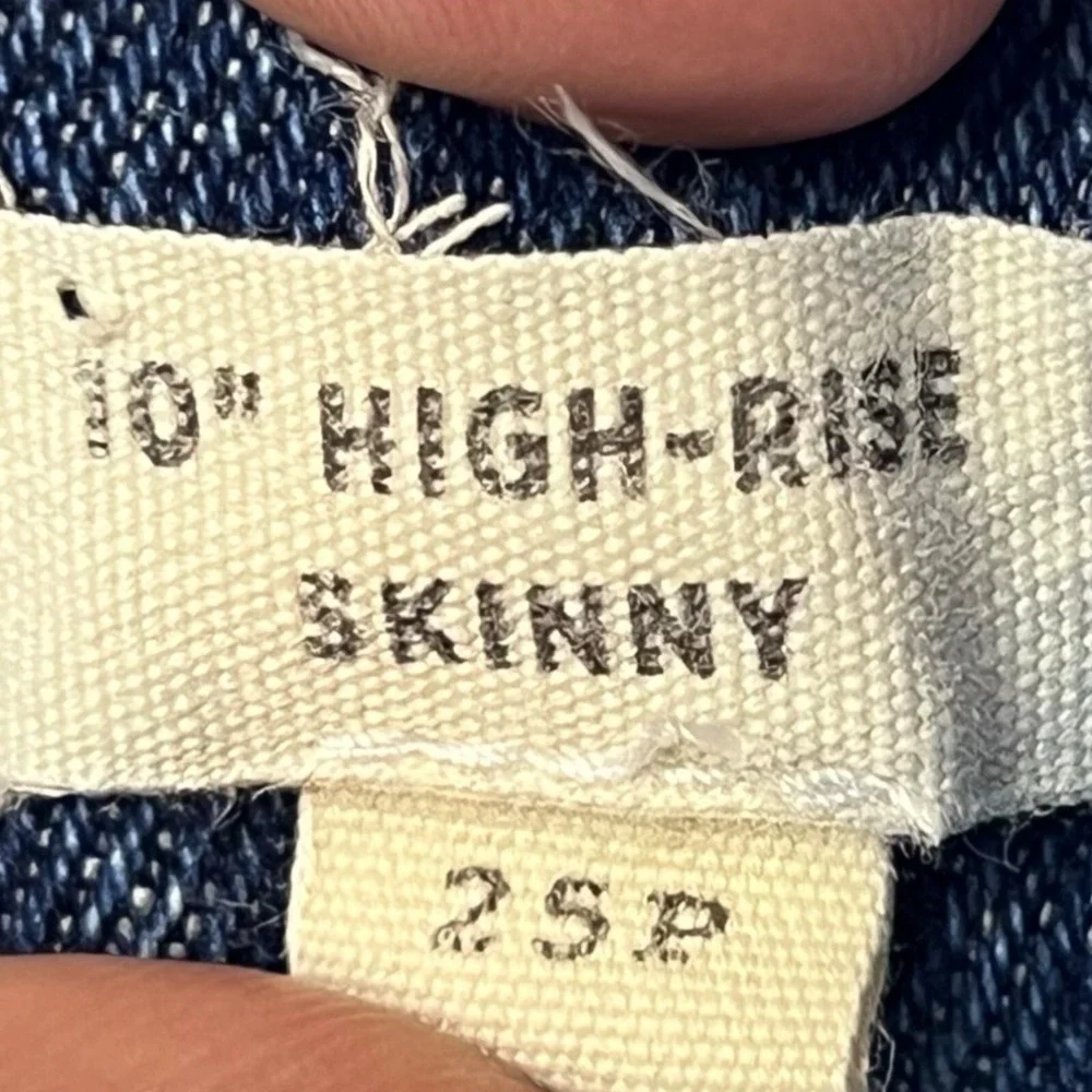 Madewell Jeans Woman 25P Cordova Wash 10" High Rise Skinny Button Fly Blue Denim - Picture 9 of 14
